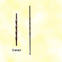 Balustre torsad H1000mm 16x16mm