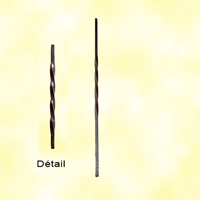 Balustre torsad H1200mm 16x16mm