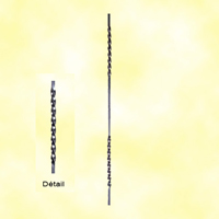 Balustre 2 torsades H900mm 12x12mm