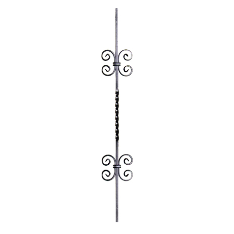 Balustre assembl H900mm 12x12mm FG2550 Balustre Acier assembl FG2550