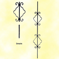 Balustre assembl H900mm 12x12mm