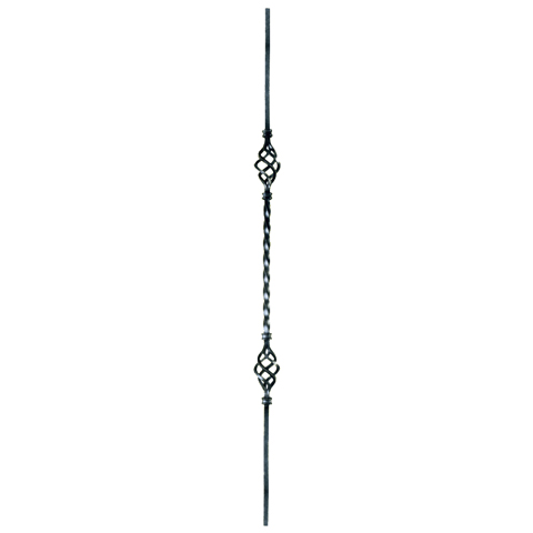Balustre pigne H950mm 12x12mm FG2561 Balustre Acier assembl FG2561