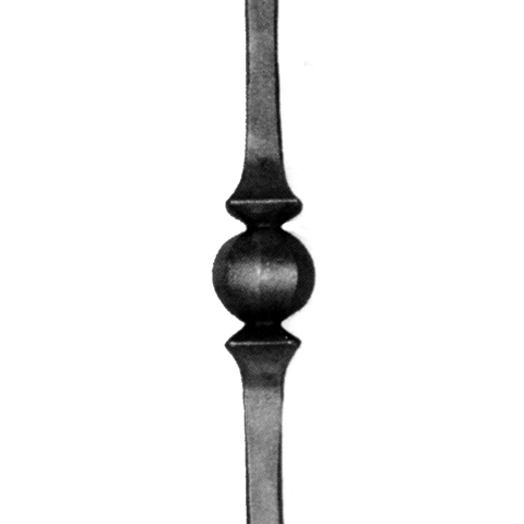 Balustre forg H950mm 14x14mm FG2577 Balustre Acier martel FG2577