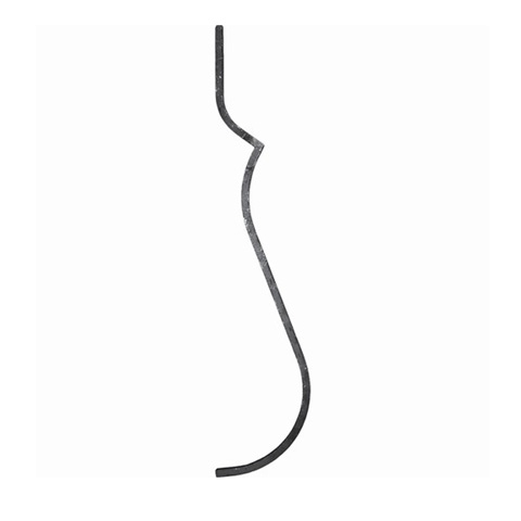 Balustre 2 galbes H700mm 14x14mm FG2630 Balustre Acier galb soud FG2630
