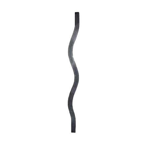 Balustre ondul H650mm 14x14mm FG2638 Balustre Acier ondul FG2638