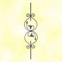 Balustre  motif H950mm 12x12mm