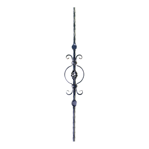 Balustre  motifs H950mm 12x12mm FG2655 Balustre Acier martel FG2655
