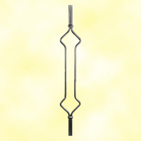 Balustre art dco H950mm 2x10mm