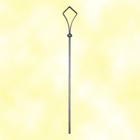 Balustre gothique H1200mm 14x14mm