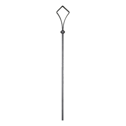 Balustre gothique H1200mm 14x14mm FG26693 Balustre Acier gothique FG26693