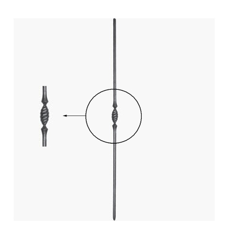 Balustre bross H1000mm 14mm FG2685 Balustre Acier forg bross FG2685