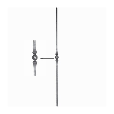 Balustre bross H1000mm 14x14mm FG2686 Balustre Acier forg bross FG2686