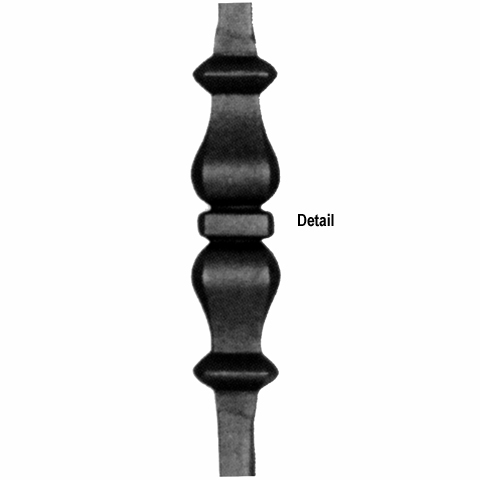 Balustre forg H1000mm 14x14mm FG2719 Balustre Acier forg FG2719