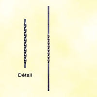Balustre torsad H1000mm 14x14mm