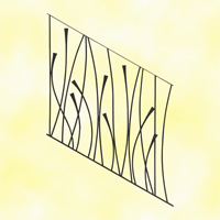 Panneau d'escalier design courbe H970x1000 12mm