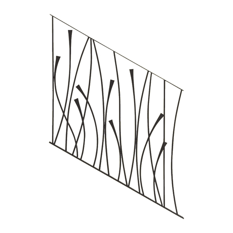 Panneau d'escalier design courbe H970x1000 12mm FG2856 Panneau dcoratif Panneau Design Courbe FG2856