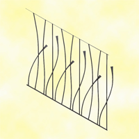 Panneau d'escalier design courbe H970x1000 12mm