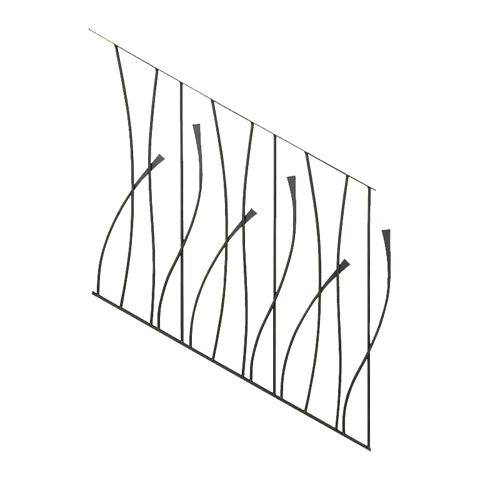 Panneau d'escalier design courbe H970x1000 12mm FG2858 Panneau dcoratif Panneau Design Courbe FG2858