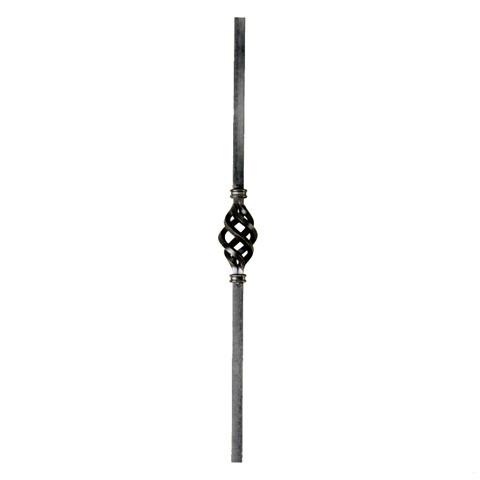 Poteau forg 25x25mm hauteur 1000mm FH2802 Poteau Poteau acier forg FH2802