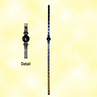 Poteau forg 25x25mm hauteur 1200mm