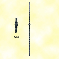 Poteau forg 25x25mm hauteur 1200mm