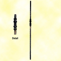 Poteau forg 25x25 hauteur 1200mm