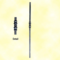 Poteau forg 25mm hauteur 1200mm