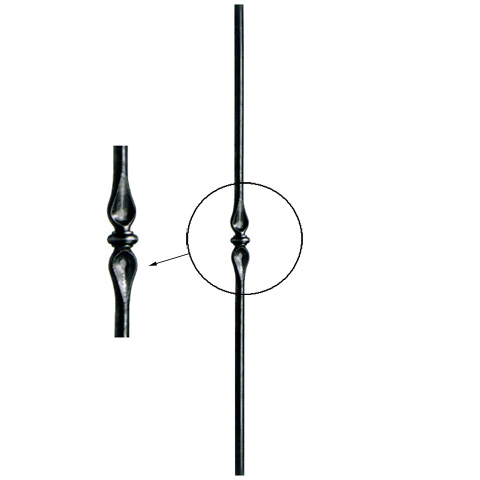 Poteau forg 25mm hauteur 1200mm FH2822 Poteau Poteau acier forg FH2822
