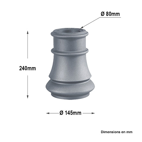Base ou chapiteau 80mm H240mm FH2955 Poteau colonne Elments de poteaux pices dtaches FH2955