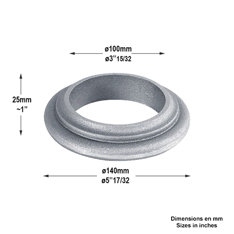 Bague pour tube lisse 100mm FH29701 Poteau colonne Elments de poteaux pices dtaches FH29701