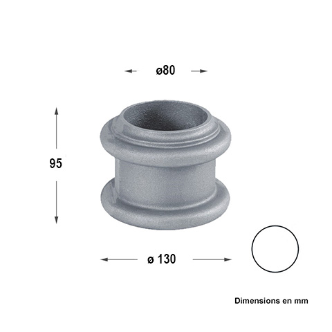 Rondelle pour tube lisse 80mm FH2980 Poteau colonne Elments de poteaux pices dtaches FH2980