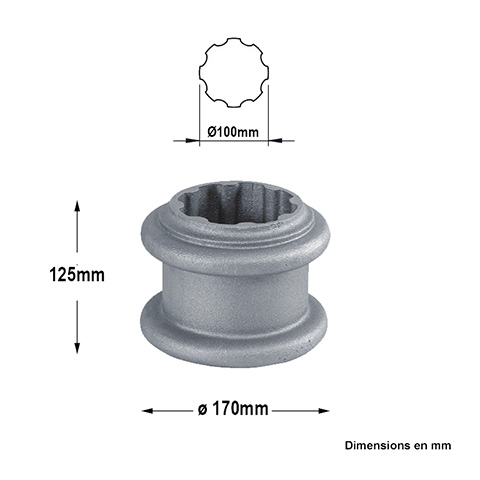 Rondelle pour tube cannel 100mm FH29811 Poteau colonne Elments de poteaux pices dtaches FH29811