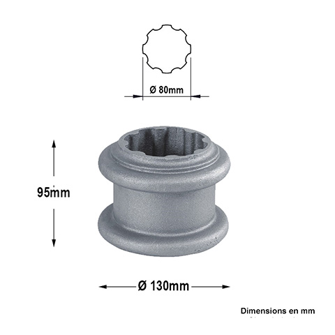 Rondelle pour tube cannel 80mm FH2981 Poteau colonne Elments de poteaux pices dtaches FH2981