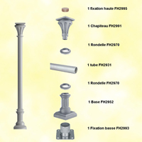 Poteau colonne 80mm lisse H3235mm