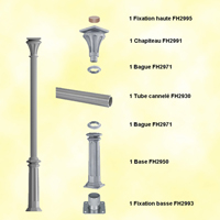 Poteau colonne 80mm cannel H2735mm