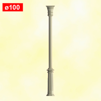 Poteau colonne 100mm lisse H3235mm