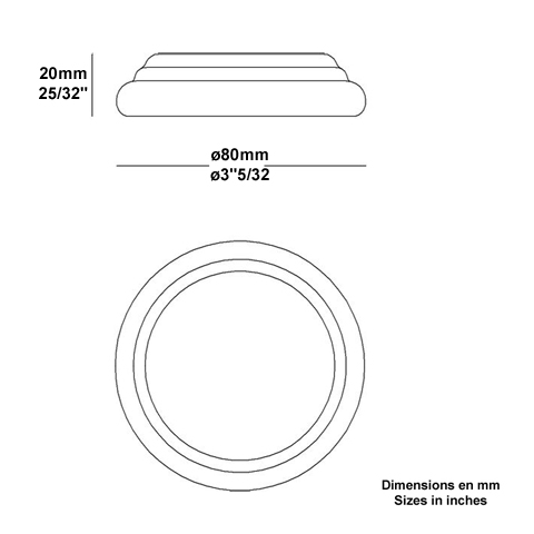 Cache scellement 80mm plein FJ2897 Cache scellement Cache scellement FJ2897