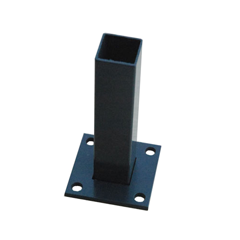 Pied-platine tube 35x35mm embase 80x80mm pour tube 40x40mm peint