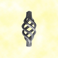 Pigne torsade 14x14mm hauteur 130mm