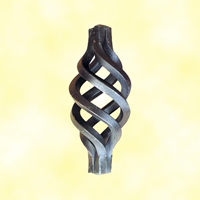Pigne torsade 20x20mm hauteur 160mm
