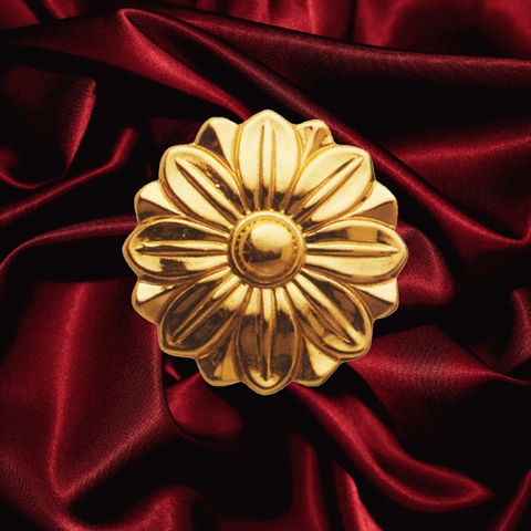 Rosace laiton polie 80mm FL3373 Palmette et rosace Rosace laiton FL3373