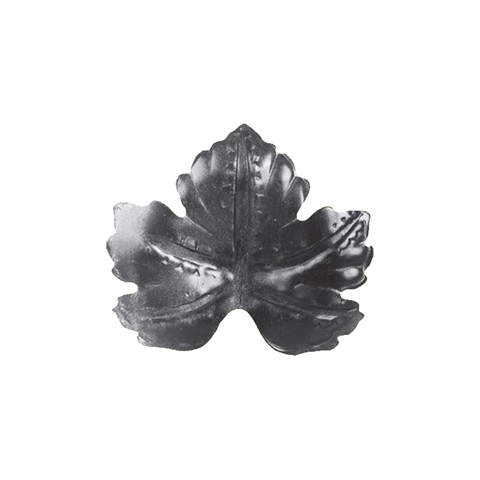 Feuille de vigne 140x130mm en acier forg pais pour la dcoration