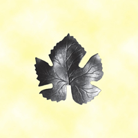Feuille de vigne 85x85mm en acier forg pais pour la dcoration