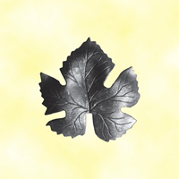 Feuille de vigne 130x120mm en acier forg pais pour la dcoration