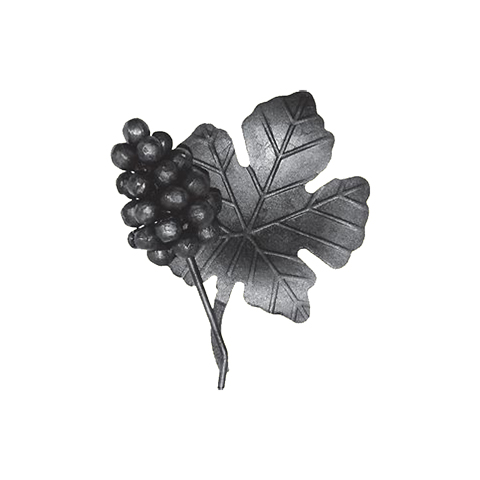 Ensemble 180x140mm grappe de raisin et feuille de vigne assembls pour dcoration