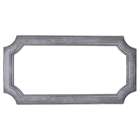 Cadre moul 570x295mm en profil de 45x10mm pour soubassement de portail