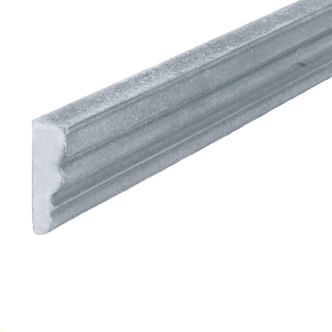 Profil moulur 35x12mm en aluminium pour habillage des soubassements de portails