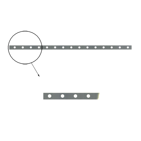 Barre poinonne 30x8mm 17 trous 12mm longueur 2m pour cltures et grilles