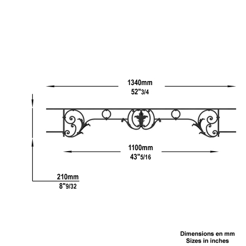 Appui de fentre CHAMBORD longueur 1340mm FL3453 Appuis de fentres Appuis de fentres CHAMBORD FL3453
