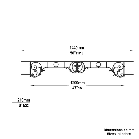 Appui de fentre CHAMBORD longueur 1440mm FL3454 Appuis de fentres Appuis de fentres CHAMBORD FL3454